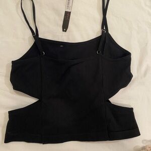 Crop top with side cut outs
